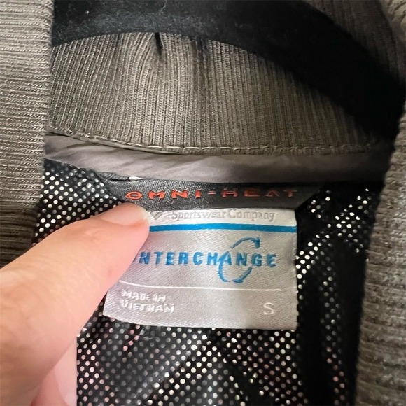 Columbia‎ Interchange Omni-Heat Jacket Women's Small Gray Bomber Winter - Picture 3 of 11